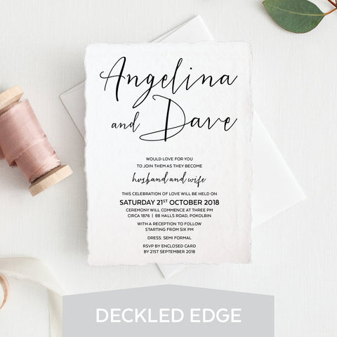 Serendipity Deckled Edge Invitation