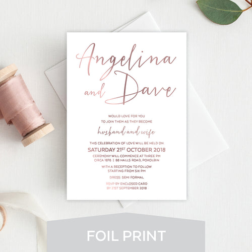 Sweet Type Foil Invitation