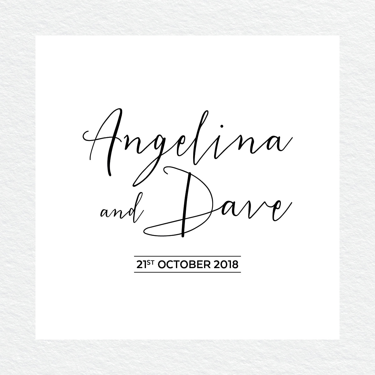 Sweet Type Square Invitation