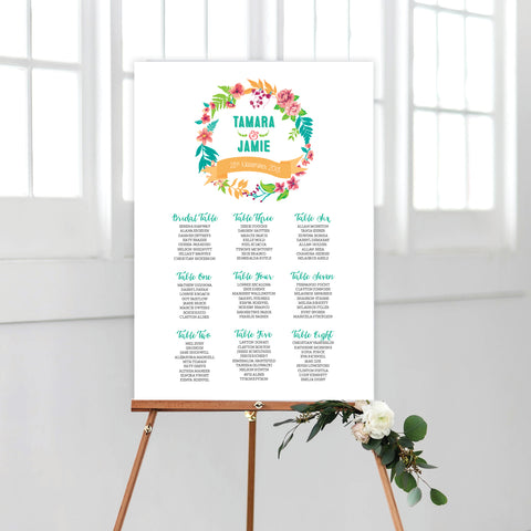 Gold Marble Seating Chart