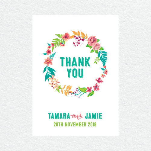 Tropical Celebration Thankyou Cards