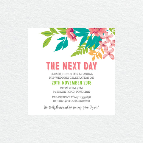 Tropical Celebration Save the Date Card