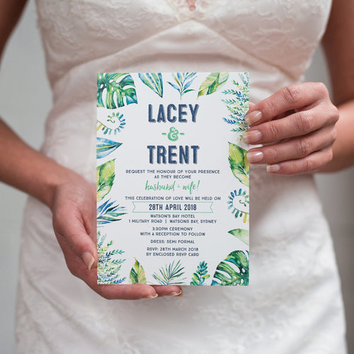 Tropicana Rectangle Invitation