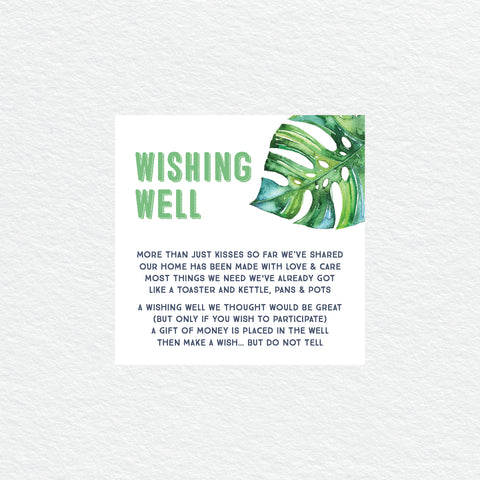 Rustic Laurels Wishing Well Card