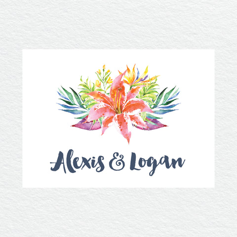 Modern Monogram RSVP Card