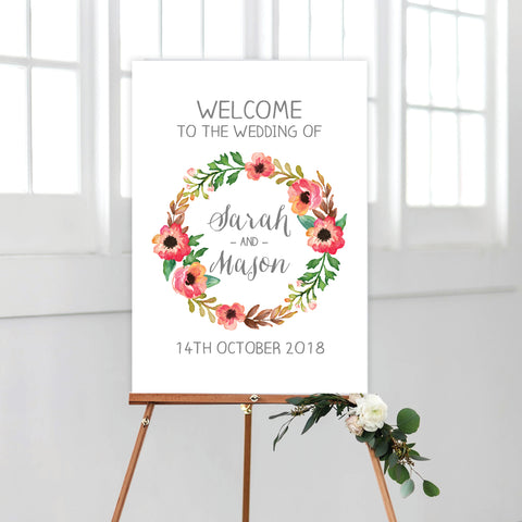 Confetti Party Welcome Sign