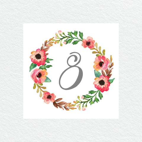 Watercolour Blooms Engagement Invitation