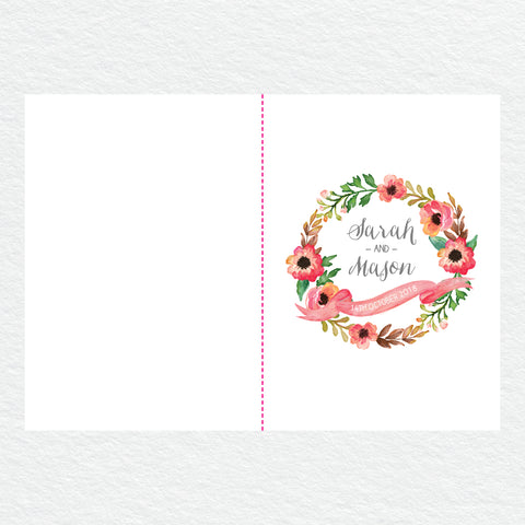 Watercolour Blooms Thankyou Cards