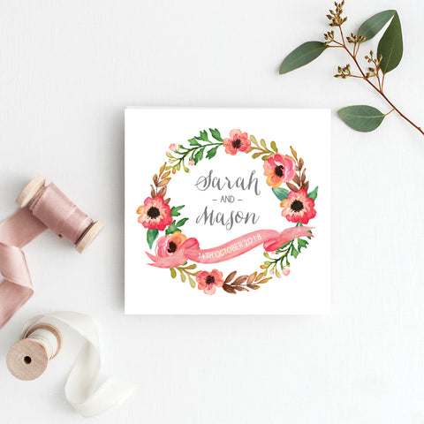 Watercolour Blooms Thankyou Cards