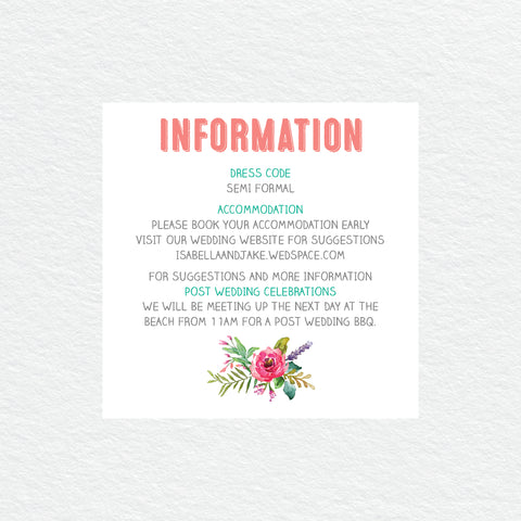 Spring Sweetness Information/Map Card