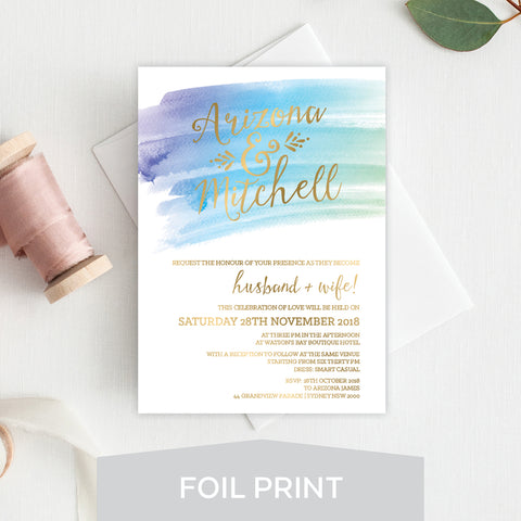 In Bloom (White) Foil Invitation