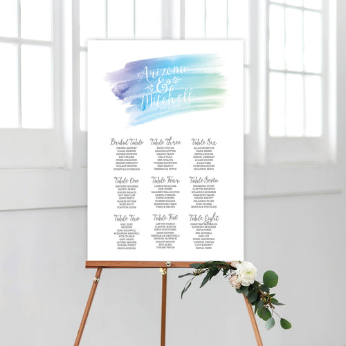 Watercolour Love Seating Chart