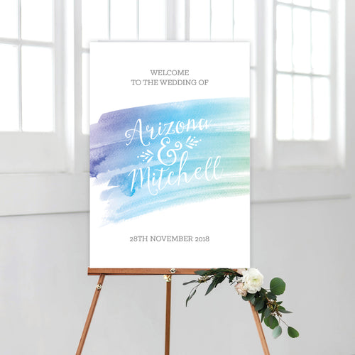 Watercolour Love Welcome Sign