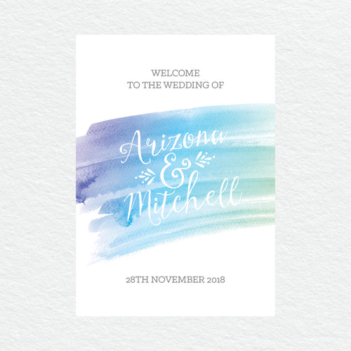 Watercolour Love Welcome Sign