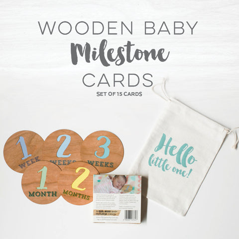 GIRLS Wood Baby Milestone Cards