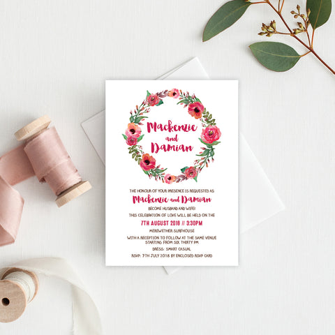You and Me Rectangle Invitation