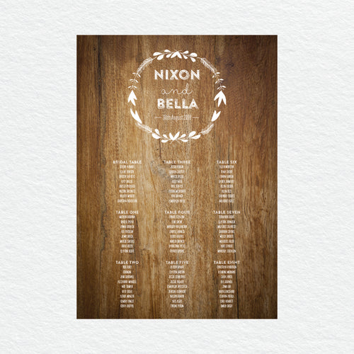 Woodland Whimsy Seating Chart