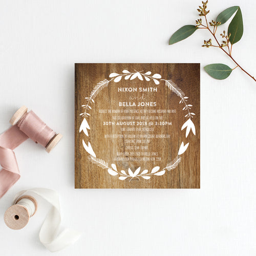 Woodland Whimsy Square Invitation