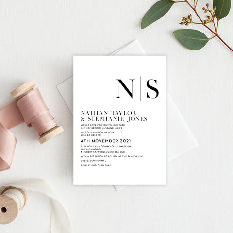 In Bloom (White) Rectangle Invitation