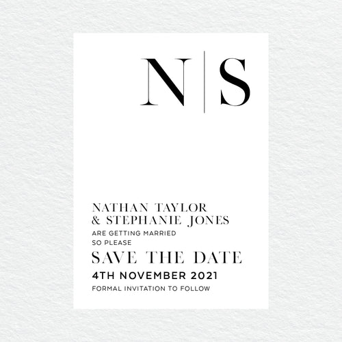 You and Me Save the Date Card