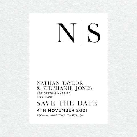 Deep Blue Save the Date Card