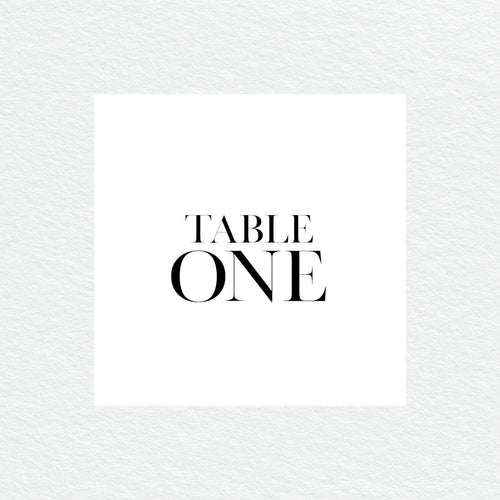 You and Me Table Numbers