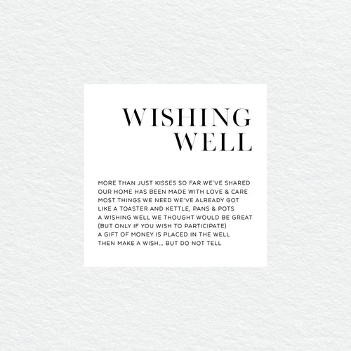 You and Me Wishing Well Card